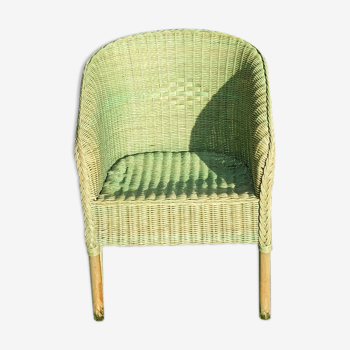 Rattan and wicker armchair