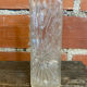 Vintage 1970s Rectangular Moulded Glass Vase with Sun Decoration #D757