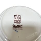 Gien earthenware tea set, peony decoration