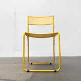 Italian perforated metal chair from the mid-century space age, 1960s.