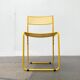 Chaise métallique perforée italienne de l'âge spatial du milieu du siècle, années 1960