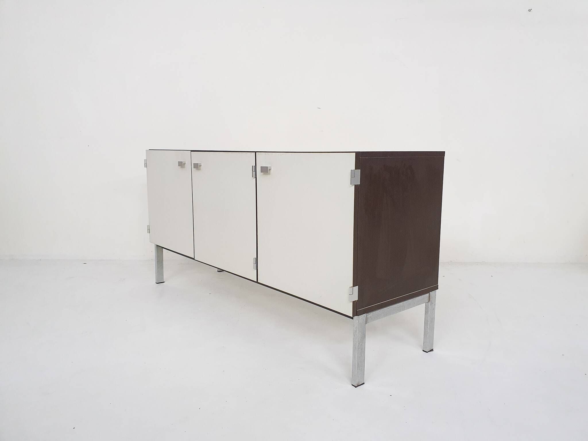 Pierre Guariche for Meurop credenza in vinyl, France 1960's