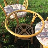 Garden set in rattan year 80s