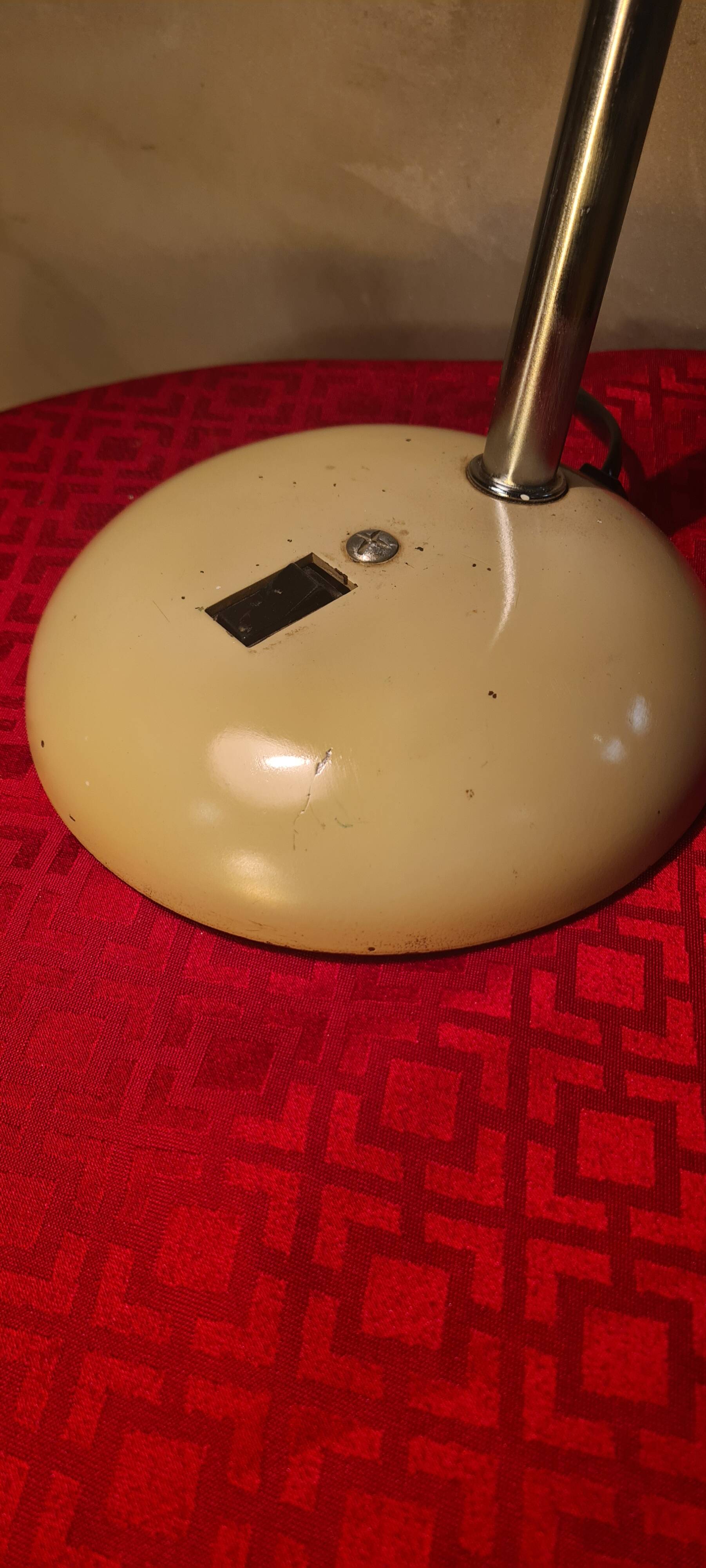 flexible desk lamp chome ok 1960 beautiful patina 50x45 very beautiful