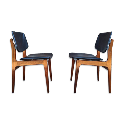 Paire de chaises vintage scandinaves