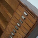 Vintage Dutch Oak Apothecary Sideboard / Filing Cabinet, 1950s