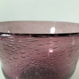 Large Biot style bubble glass salad bowl