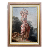 Tableau "Fille à l'oiseau".