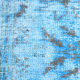 2x9 di̇stressed blue oushak runner rug, 282x75cm