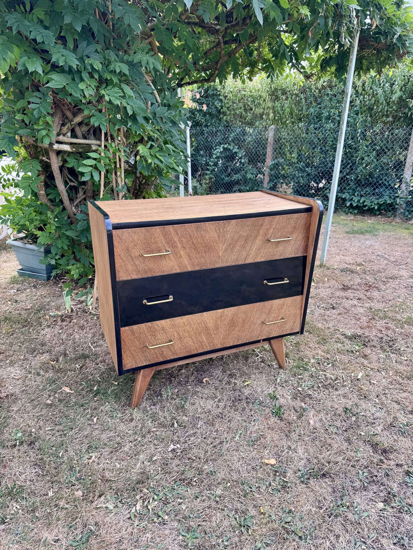 Scandinavian style wooden chest of drawers