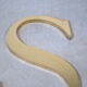 Letter sign in gold metal "S" 1980