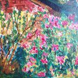 Naïve style flower landscape