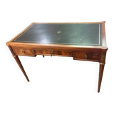 Louis XVI type desk in cherry wood and leather