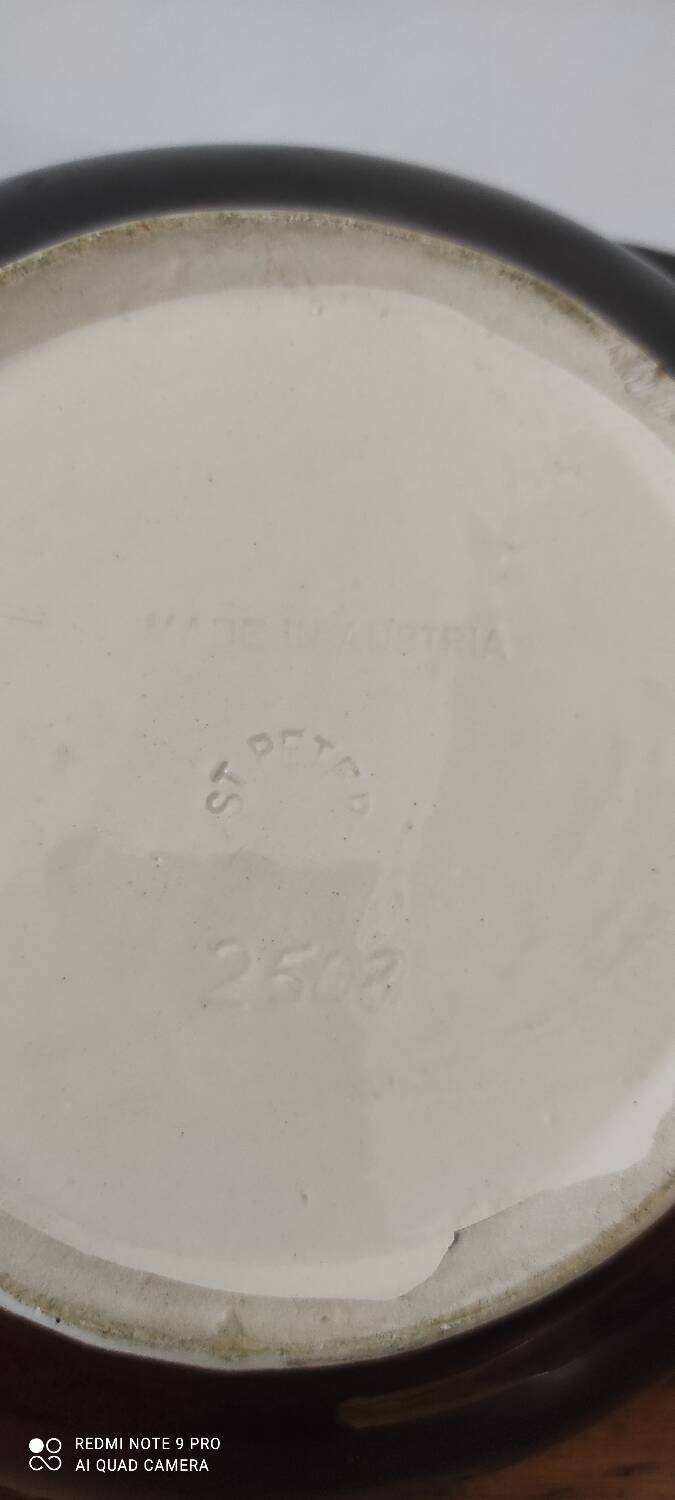St Peter Austrian Barbotine Dish