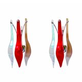 Set of 4 Murano glass wall lights, Italy 2000