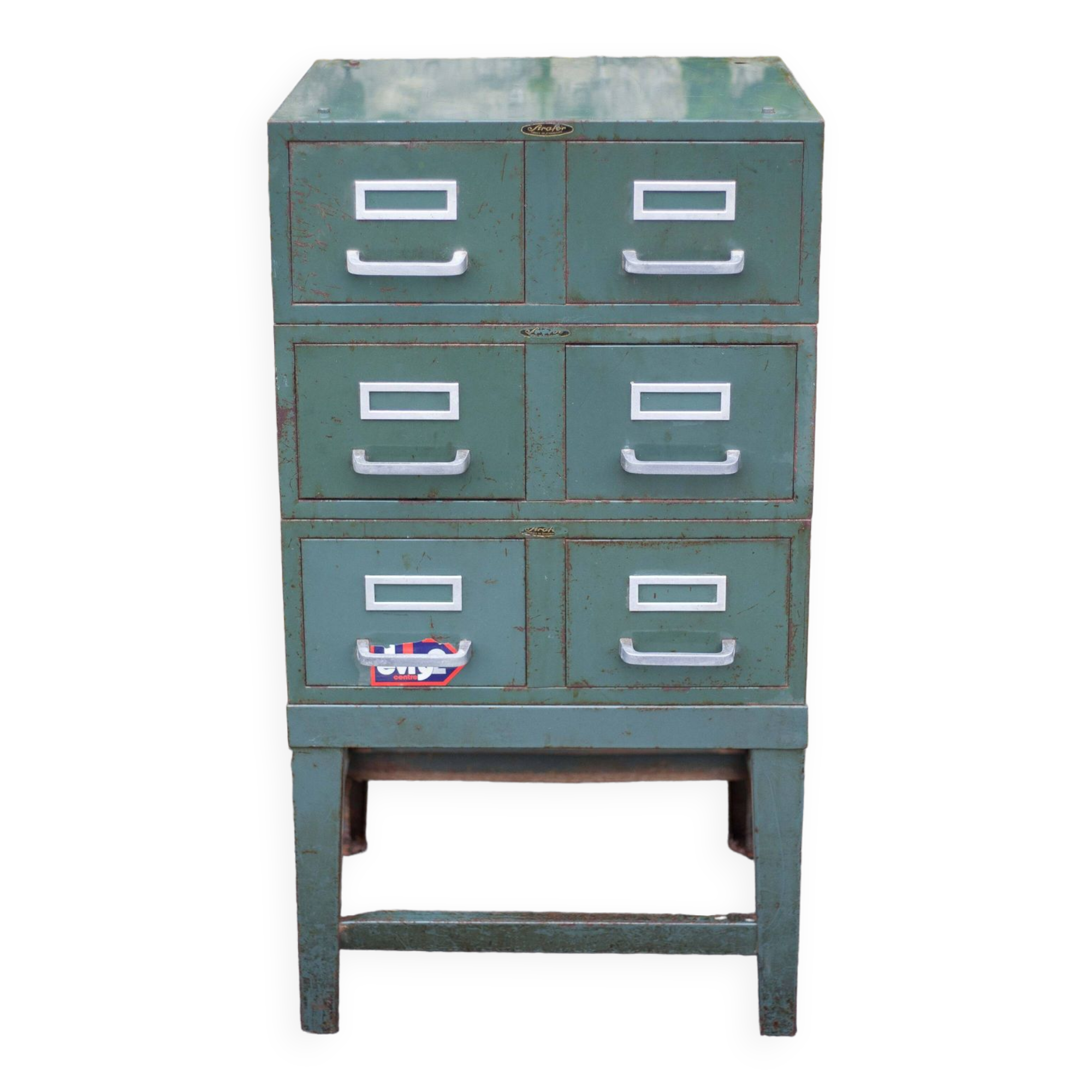 Vintage Strafor furniture, 6-drawer furniture, vintage metal furniture, industrial, loft decor, 50's