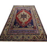Vintage Turkish Wool Red Area Rug- 122x210cm