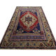 Vintage Turkish Wool Red Area Rug- 122x210cm