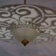 Art Deco chandelier in frosted and mirrored glass, 1940s