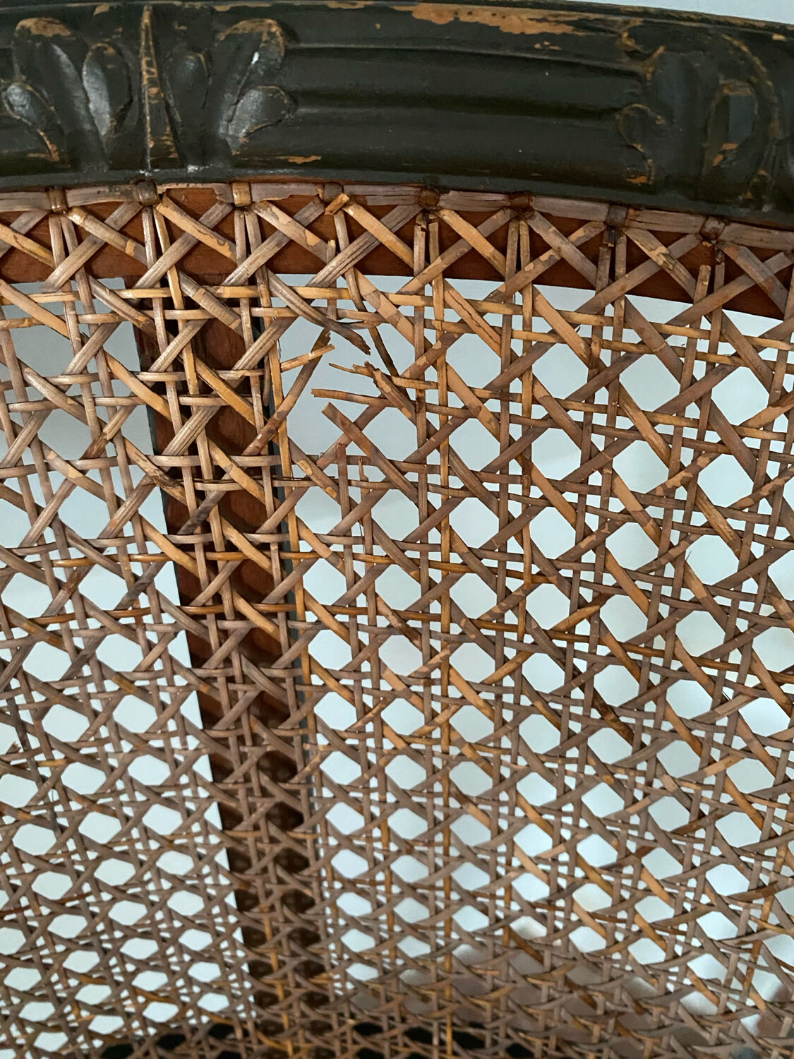 Caned armchair in Louis XVI style