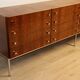 Vintage sideboard by Luigi Bartolini in rosewood and chrome metal, 1960