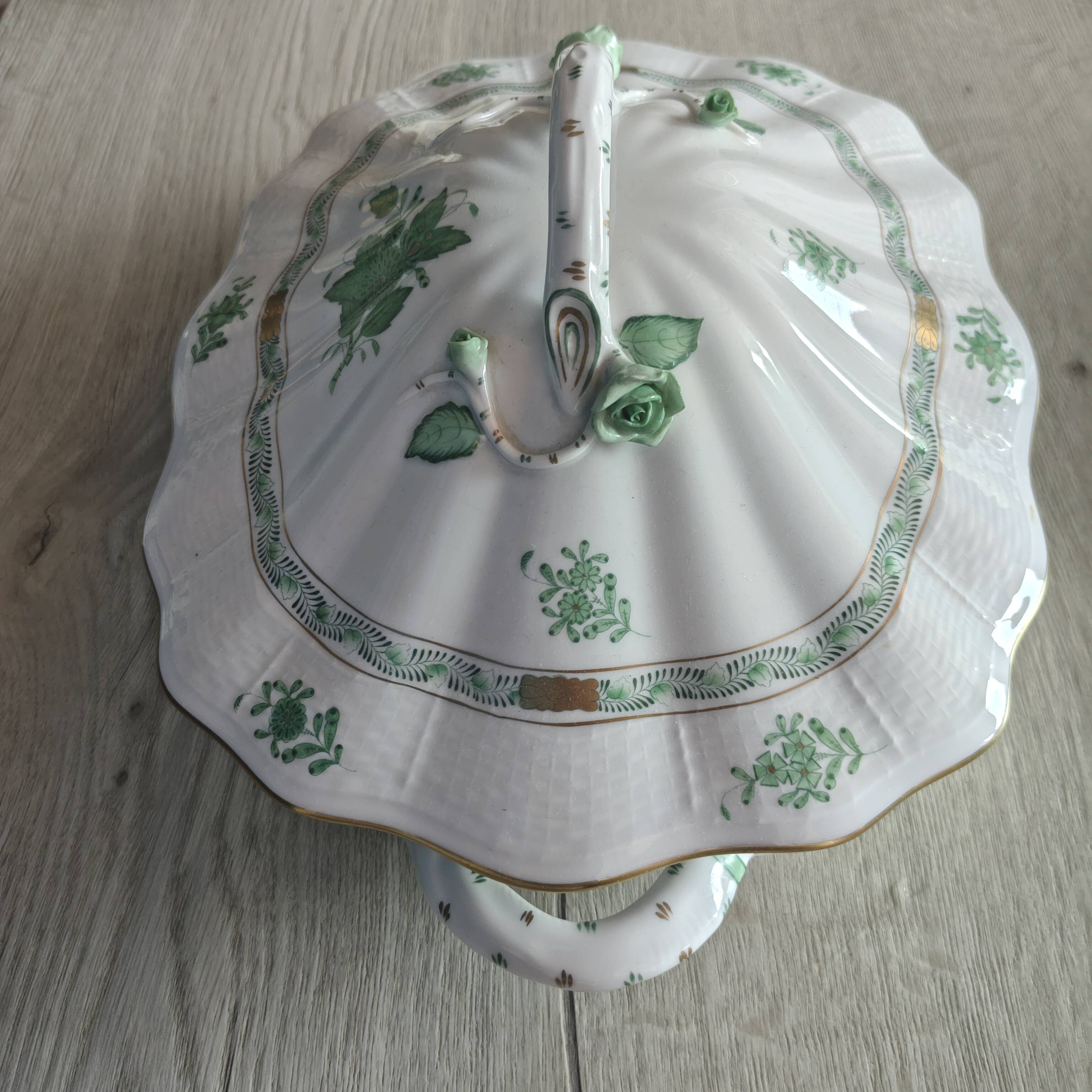 Herend porcelain vegetable dish Aponyi / green Indian