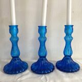 Glass candle holders from the 60s and 70s