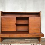Maurice Pré high sideboard for Lieuvin in teak 1960