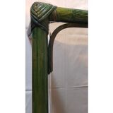 Green rattan coffee table