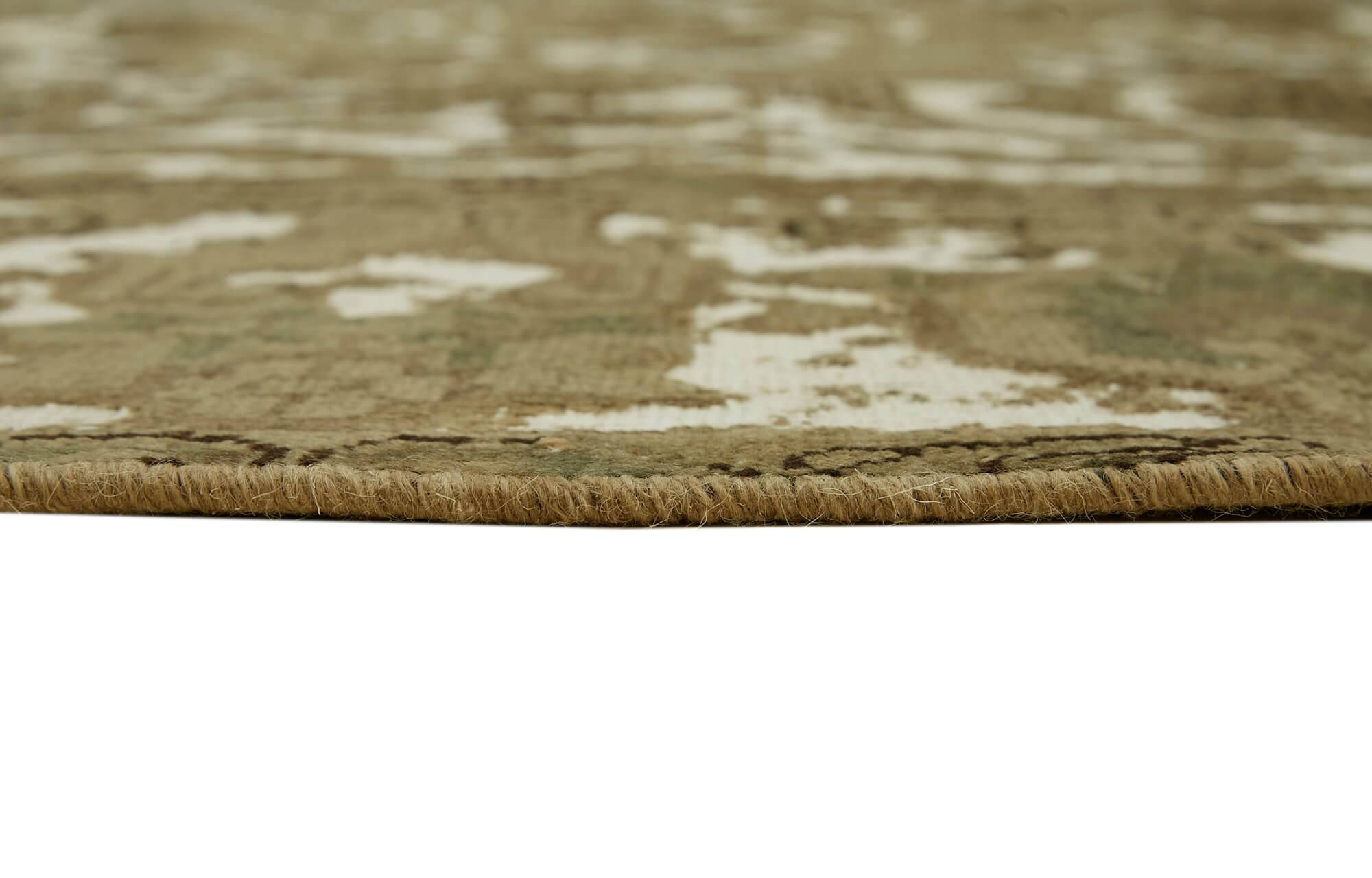 Handmade Oriental Decorative 1980s 285 cm x 355 cm Beige Wool Carpet