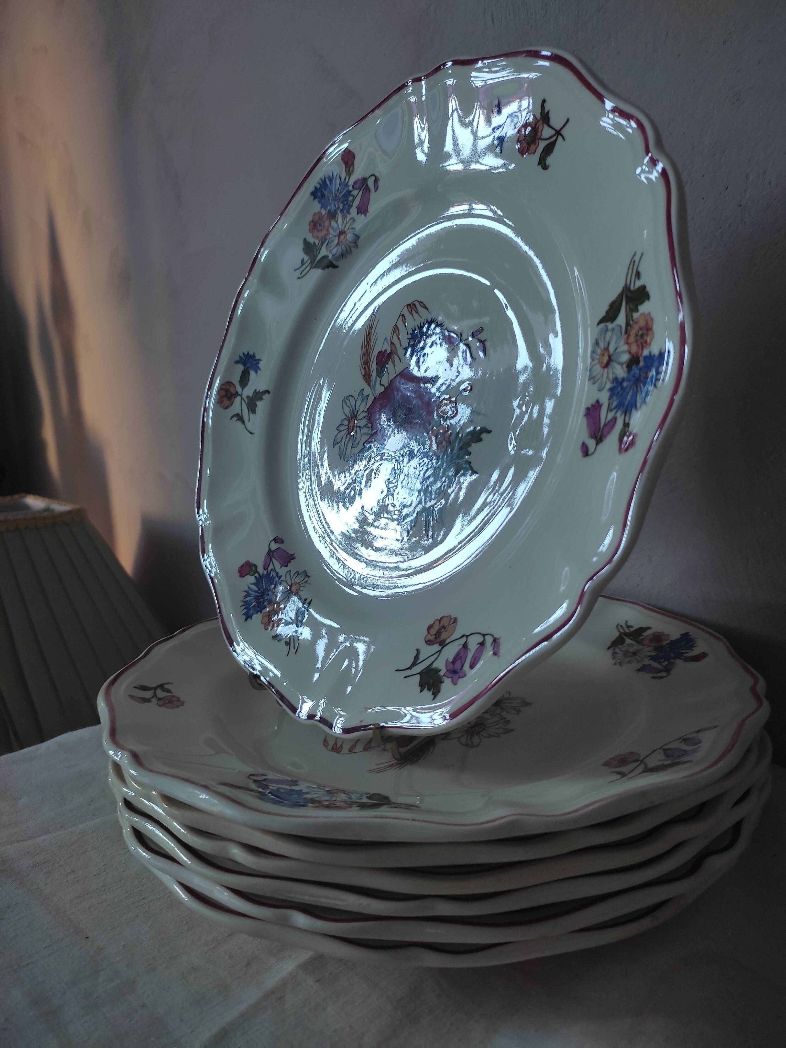 7 plates Sarreguemines Agreste