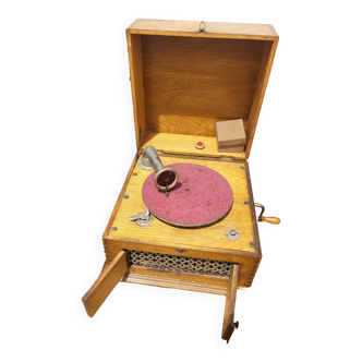 Gramophone Phonographe de voyage