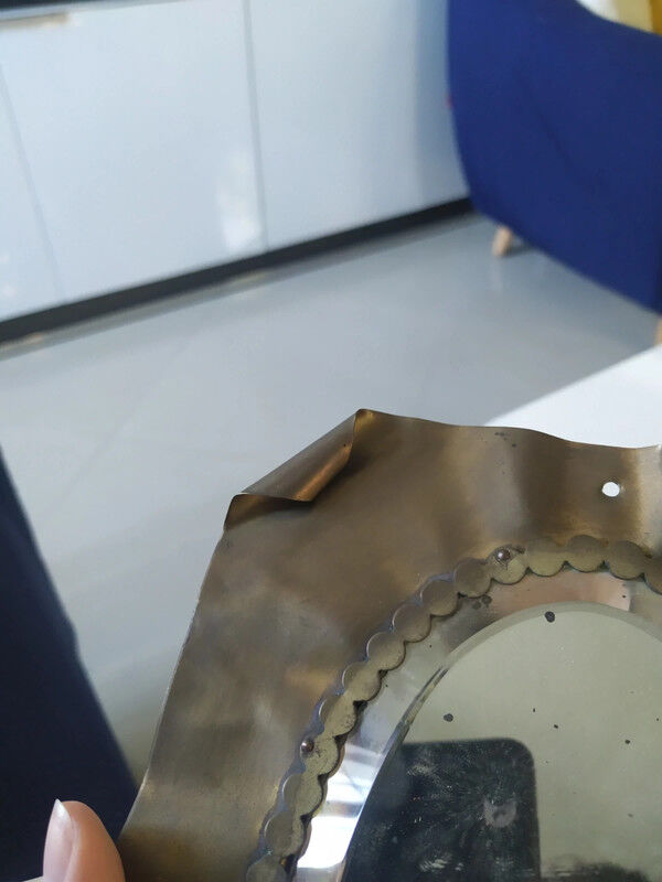 Brass beveled mirror