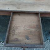 Old farmhouse table in rustic oak -1m35