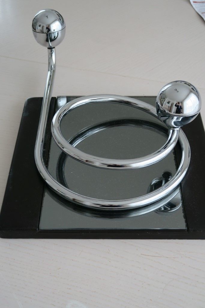 Wall coat holder chrome stainless steel on mirror resin edges