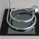 Wall coat holder chrome stainless steel on mirror resin edges