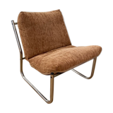 Beige and chrome armchair