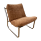 Beige and chrome armchair