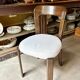 Beech chair with ecru boucle cotton "Rey" by Bruno Rey