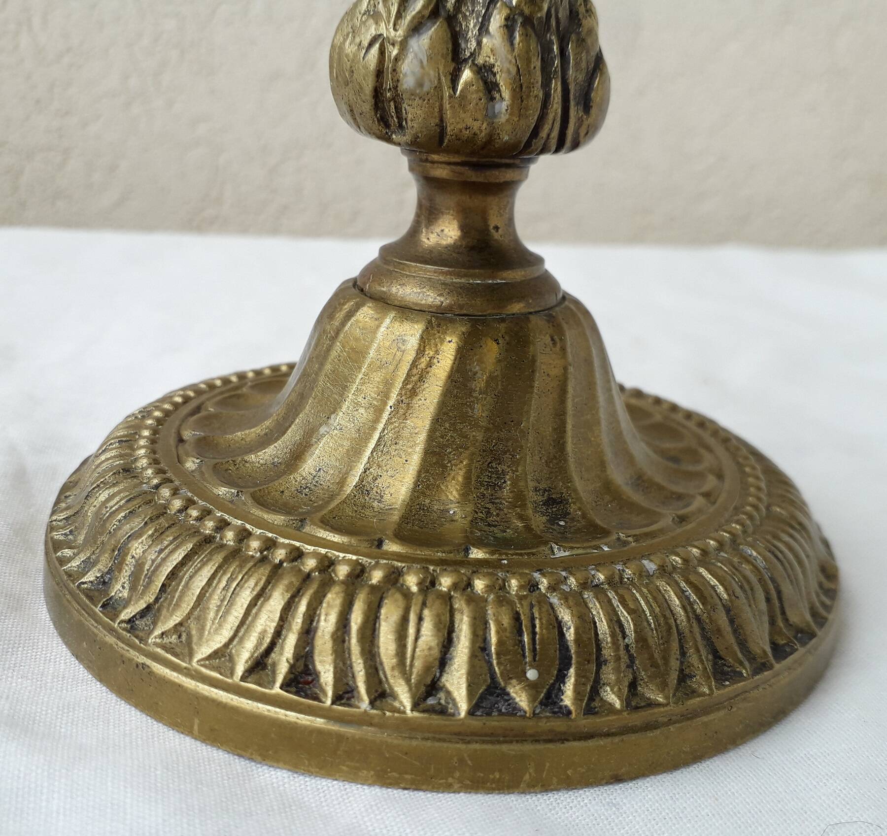 Pair of bronze candlesticks