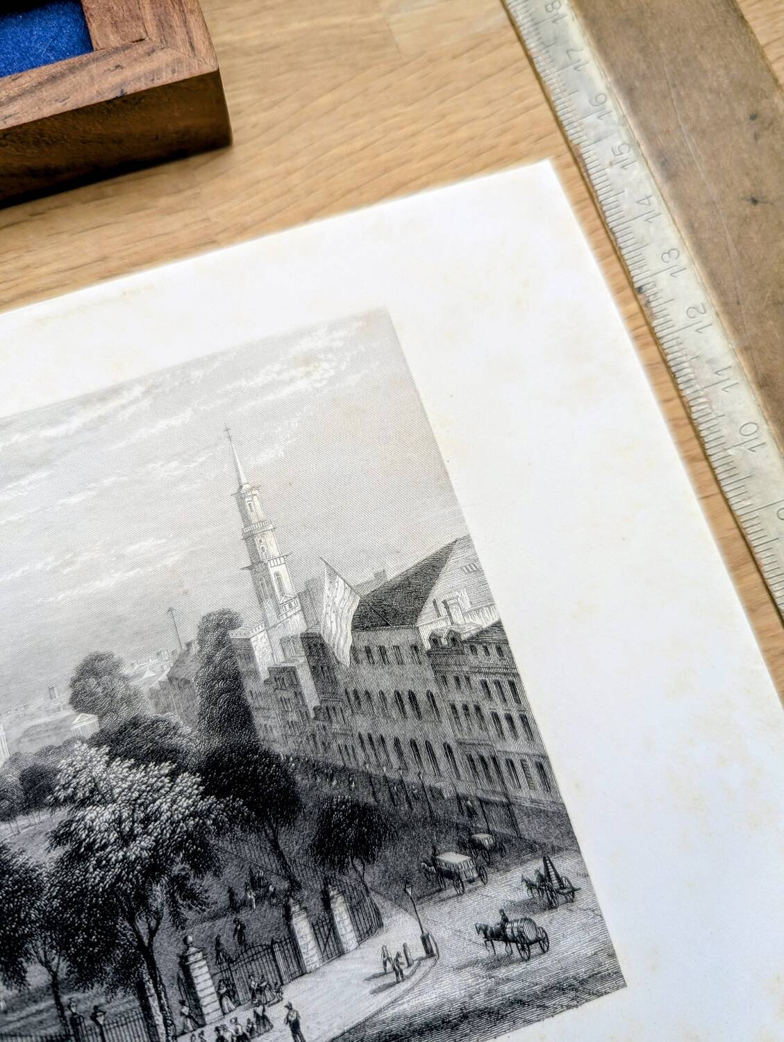 New York, USA, vintage engraving, printed in 1841.
