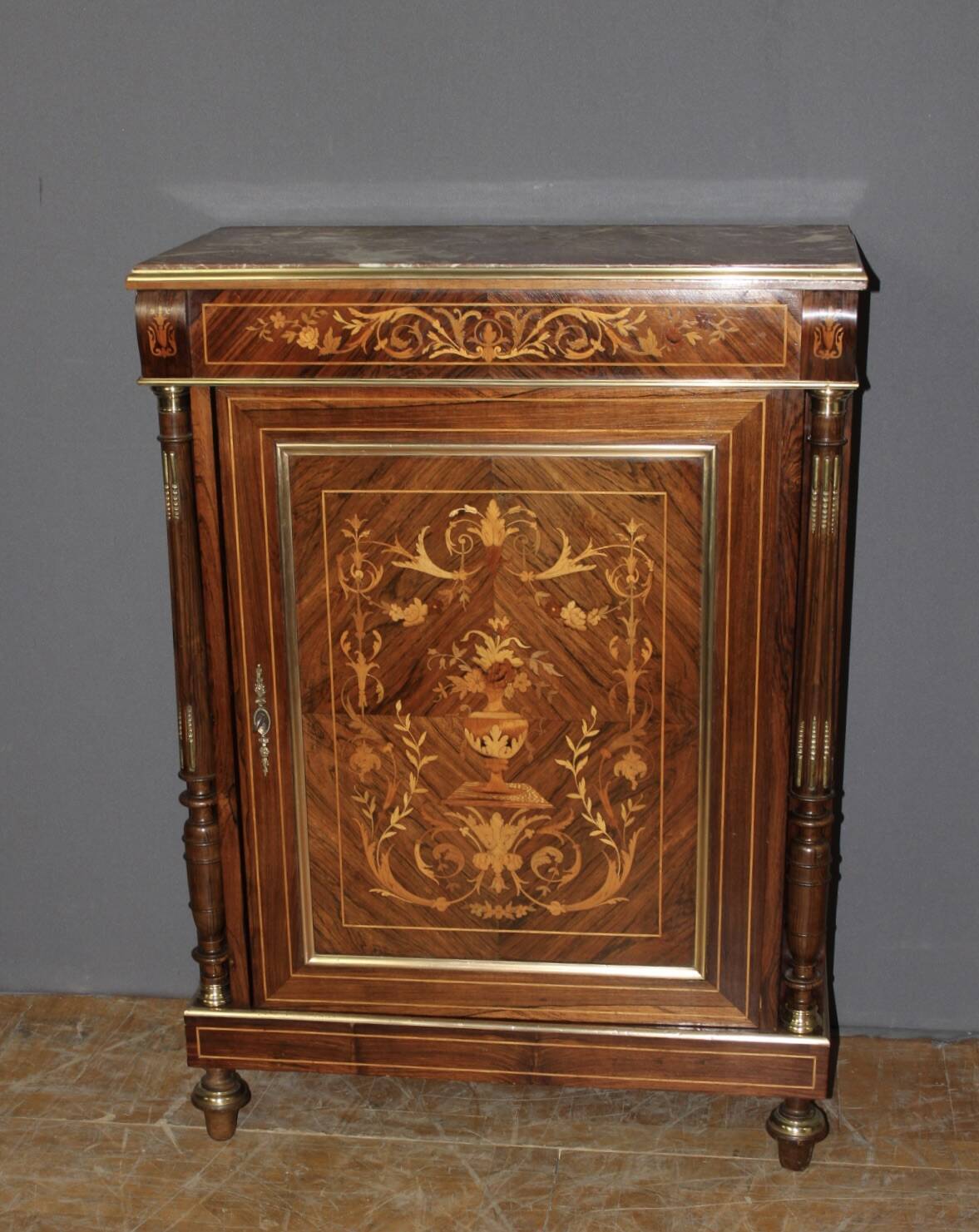 Napoleon III Support Buffet in 19th century marquetry