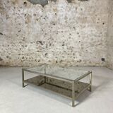 Seventies glass coffee table