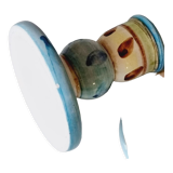 2 hand painted candle holders