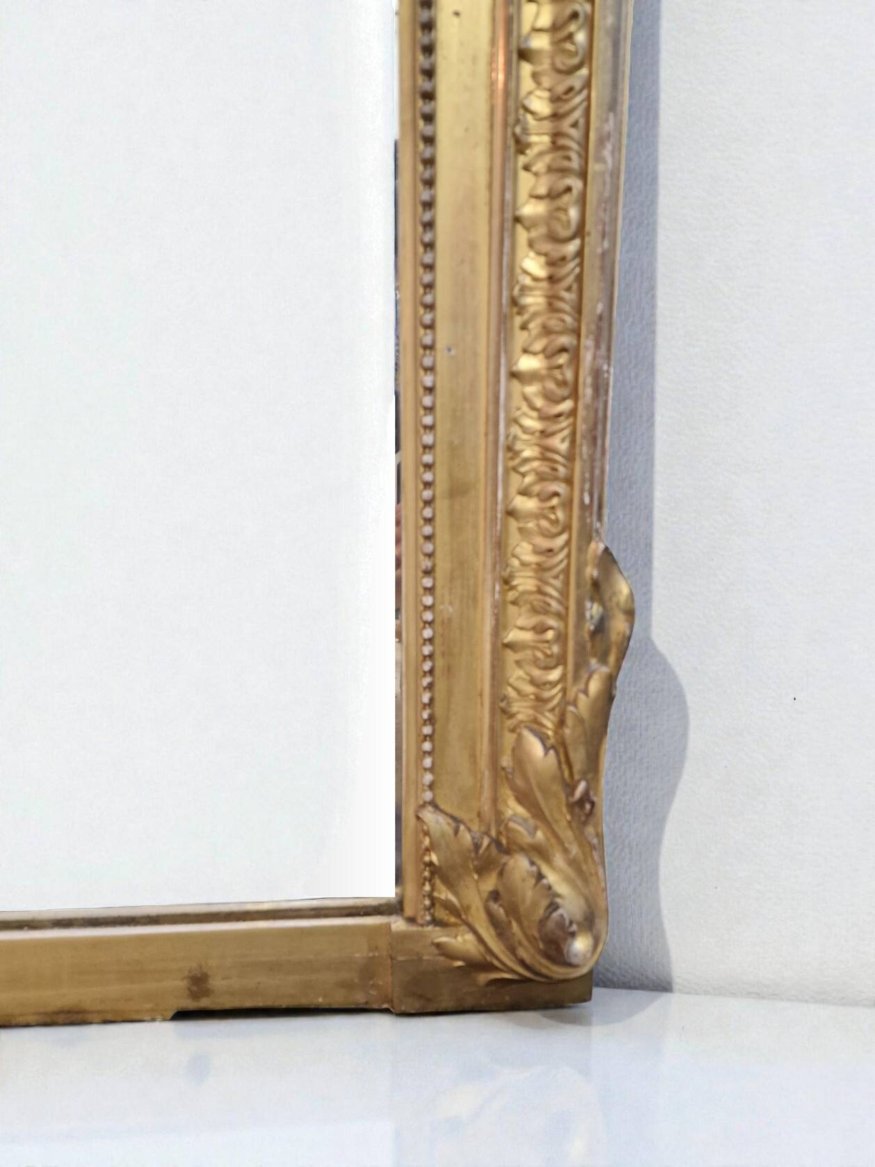 Very large XXL gilded mirror in the Louis XVI style