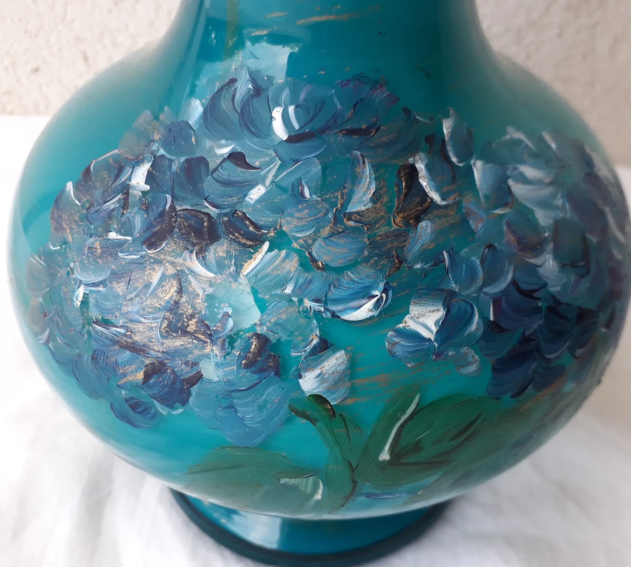 Blue opaline vase
