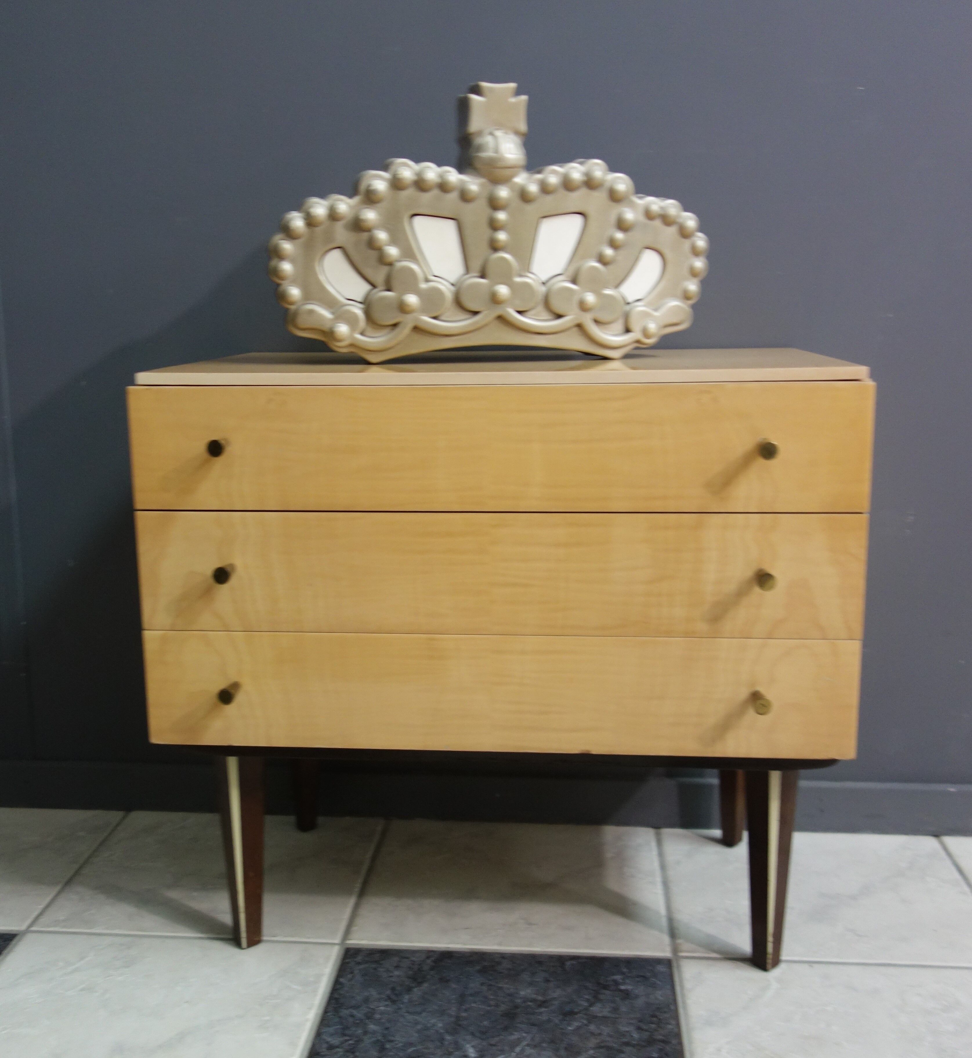 Chest of drawers blond wood 1960s