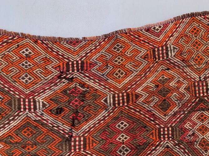 Medium vintage turkish kilim rug 195x125 cm wool kelim