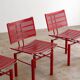 Set of 4 postmodern '8600' chairs in red by Hans Ulrich Bitsch for Kusch & Co.