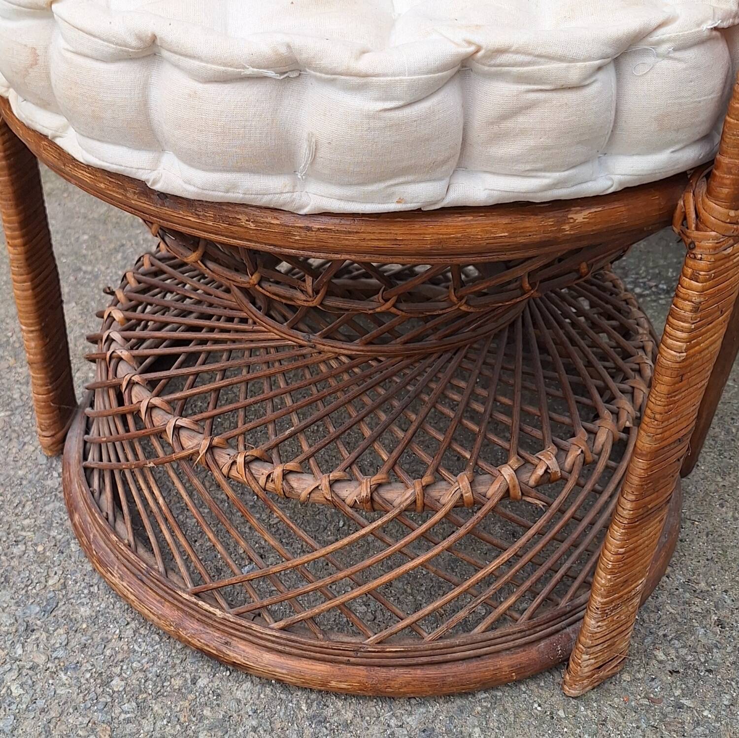 Emmanuelle armchair in Peacock rattan